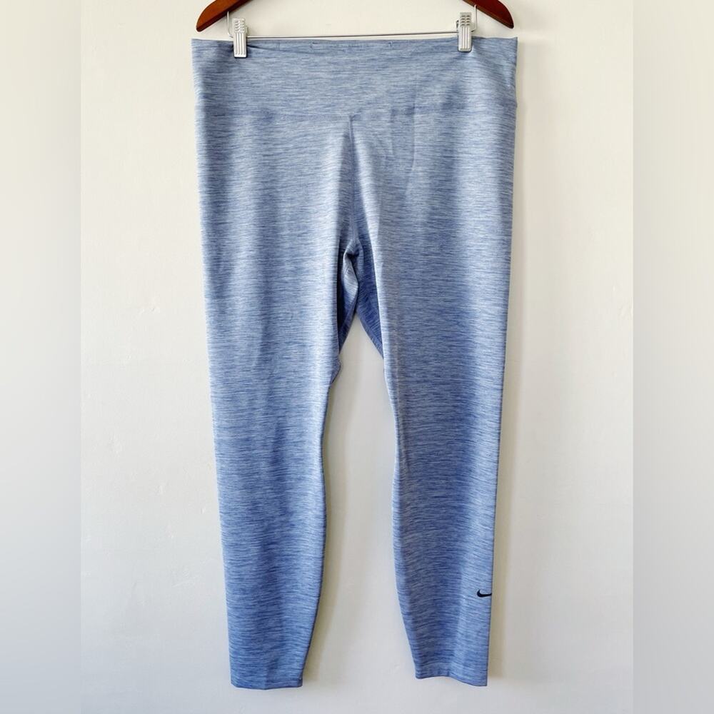 Nike Womens Full Length Light Blue Leggings Size XXL EUC - Picture 2 of 13